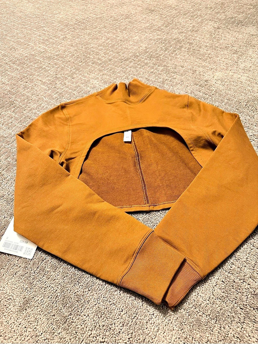 Lululemon LA Reversible Mock Neck burnt orange Sweatshirt